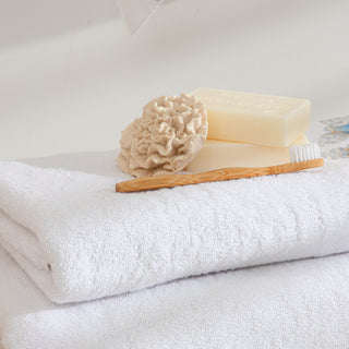 Rosa Karussell Bimsstein Kinderhandtuch-Set 3-tlg