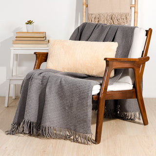 Pique Gray Throw Bed-Armchair 140x180cm.