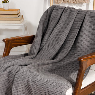 Pique Gray Throw Bed-Armchair 140x180cm.