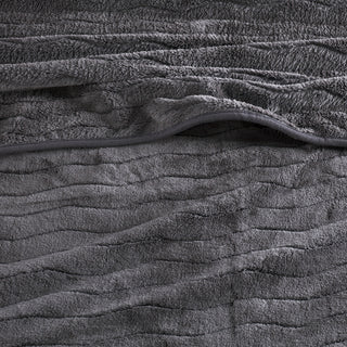 Vison Waves Athracite Blanket In single and super double