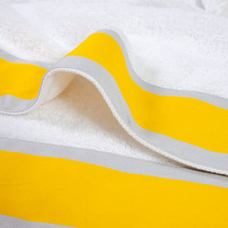 Set of Dobby Bath Towels with Line Yellow 3pcs