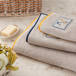 Σετ Πετσέτες Marinessa Punice Stone  - Navy & Yellow 3 TMX