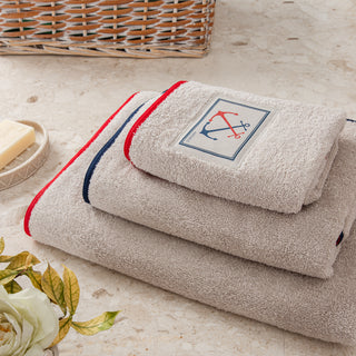 Σετ Πετσέτες Marinessa Punice Stone  - Navy & Red 3 TMX