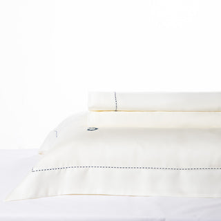 Σεντόνια Υπέρδιπλα Tencel Handstich Ivory Σετ 4τμχ. 240x270εκ.