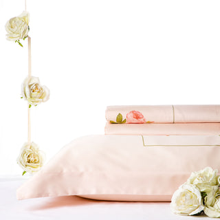 Σεντόνια Υπέρδιπλα Αθήνα Engraved Rose Light Pink Σετ 4τμχ. 240x270εκ.