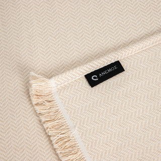 Ριχτάρι Πολυθρόνας Herring Bone Amina 170x170 Ecru