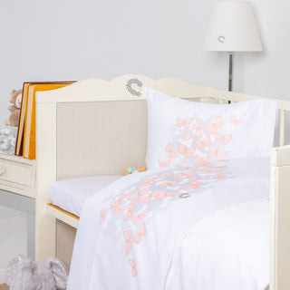 Sheets Bebe Athens Butterflies White Set of 3 pcs 120x170cm.