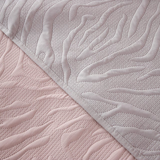 King Size Duvet Cover Washed Micro Pink - Beige 240x260cm.