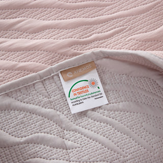 Single Blanket Washed Micro Pink - Beige 160x220 cm.