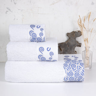 Set de serviettes de bain Dobby avec bande Amorgos 3pcs