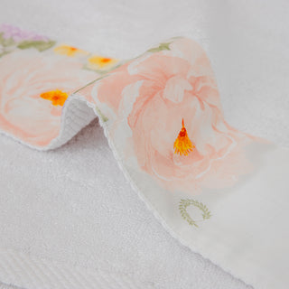 Karussell-Handtuch-Set Weiß-Rosa 3-tlg