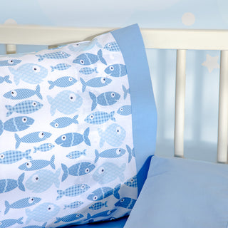 Σεντόνια Bebe Filta Mini Fish Ciel Σετ 3τμχ 120x170εκ.