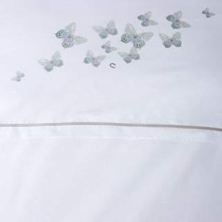 Σετ Σεντόνια Μονά Hotel Line Solitaire New Butterflies 170x270 White Mint
