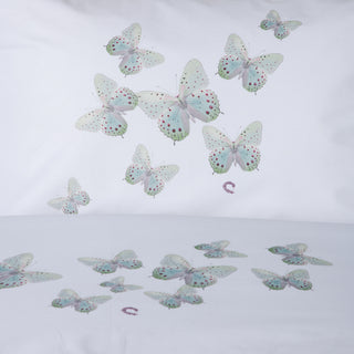 Σετ Σεντόνια Μονά Hotel Line Solitaire New Butterflies 170x270 White Mint
