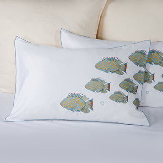 Ζεύγος Μαξιλαροθήκες Αναδίπλωσης Jewels Of The Sea  50x75 White