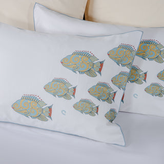 Ζεύγος Μαξιλαροθήκες Αναδίπλωσης Jewels Of The Sea  50x75 White