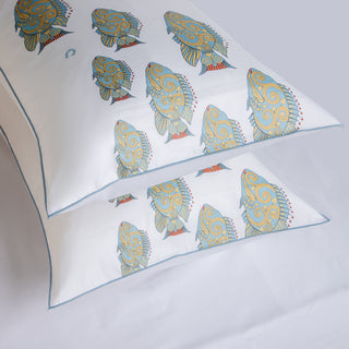 Ζεύγος Μαξιλαροθήκες Αναδίπλωσης Jewels Of The Sea  50x75 White