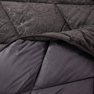 Couette Superdouble Velours Iron Works Gris Foncé 220x240cm.