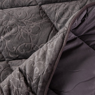 Couette Superdouble Velours Iron Works Gris Foncé 220x240cm.