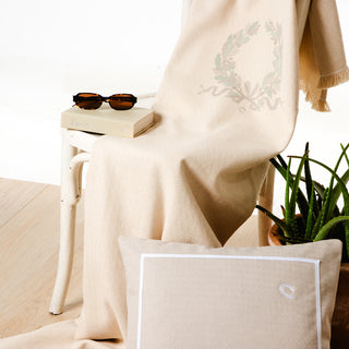 Ριχτάρι Πολυθρόνας Herring Bone Amina 170x170 Ecru