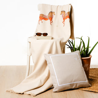 Ριχτάρι Πολυθρόνας Herring Bone Iranian Horse 170x170 Ecru