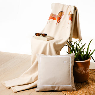 Ριχτάρι Πολυθρόνας Herring Bone Iranian Horse 170x170 Ecru