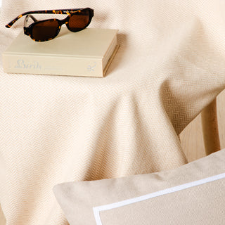 Ριχτάρι Πολυθρόνας Herring Bone Iranian Horse 170x170 Ecru