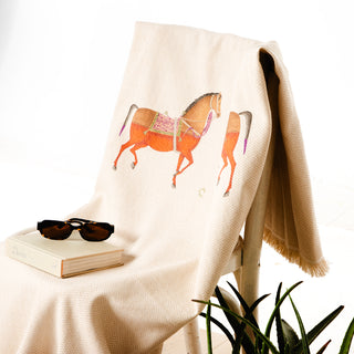 Ριχτάρι Πολυθρόνας Herring Bone Iranian Horse 170x170 Ecru