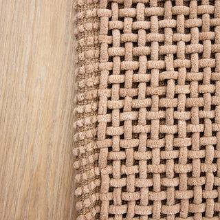 Badezimmermatte Beige Handloom 50x80cm.