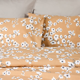 Ζεύγος Μαξιλαροθήκες Cinnamon Flowers Αναδίπλωση 50x75