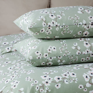 Σετ Σεντόνια Υπέρδιπλα Green Flowers 240x260