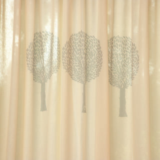 Cotton Curtain Lavender Design 240x270cm.