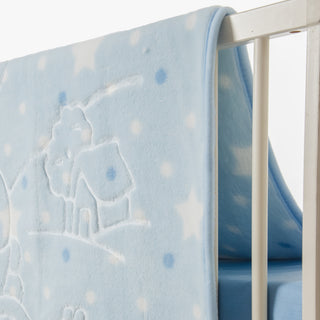 Κουβέρτα Bebe Soft Vison 100x120cm Bear Light Blue