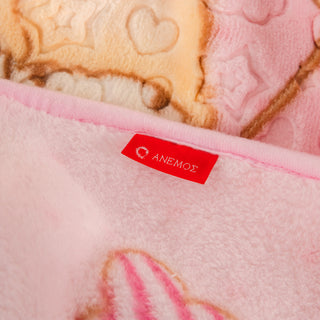 Κουβέρτα Bebe Soft Vison 100x120cm Little Bees Dark Pink