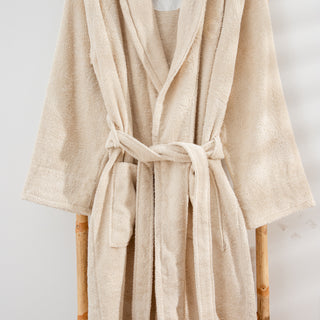 Levantes Kimono-Bademantel mit weißem Kragen
