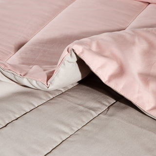 Σετ Κουβερλί Υπέρδιπλο Pink - Sand "Silk Finish" 240x220