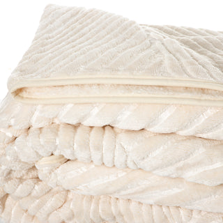Κουβέρτα Soft Vison Υπέρδιπλη 220x240cm Cream