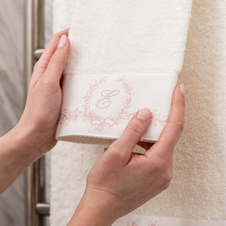 Handtuch-Set INITIAL Monogram Pink, 3er-Set