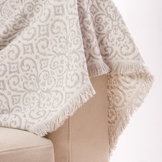 Plaid Quatorze Argent Deux Places 170x250cm.