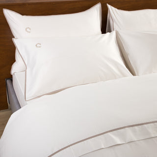 Parure de draps King Size Hotel Line pliante blanc-gris 4 pcs. 270x290cm.