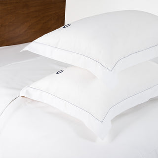 Hotel Line Handstich White 4pcs super double bed sheet set. 240x270cm.
