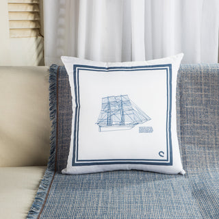 Cushion With South Seaport Satin Print 45x45 cm.