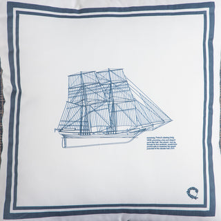 Cushion With South Seaport Satin Print 45x45 cm.