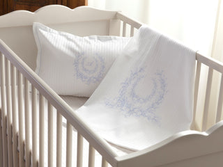 Housse de couette Bebe FAETHON INITIAL Monogram Ciel Lot de 2 pcs 110x140cm.