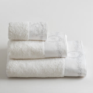 Set of INITIAL Towels with Monogram White 3 pcs