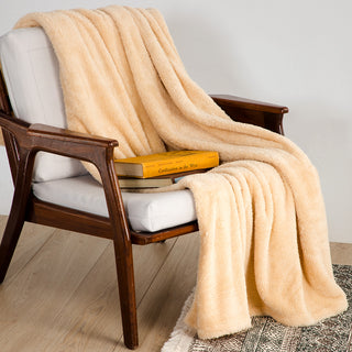 Sofa Blanket Velor Beige 140x180cm.