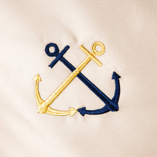 King Size Bed Sheets With Anchors Pumice Stone Embroidery Set of 4 pcs