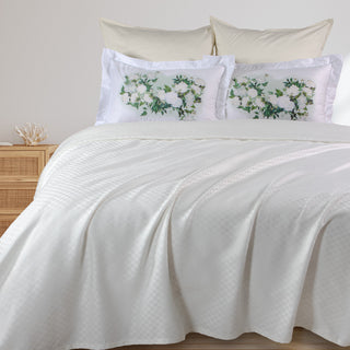 Extra Double Blanket Viscose Pique Off White 220x240cm.