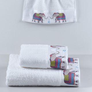 Σετ Παιδικές Πετσέτες Στολισμένος Ελέφαντας 3τμχ|