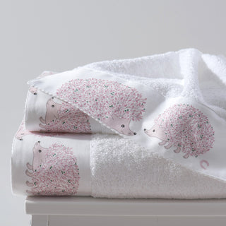 White-Pink Hedgehog Towel Set 3 pcs